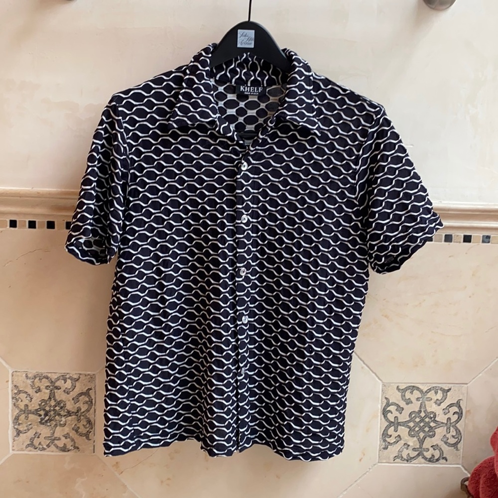 Khelf MiUSA textured stretch camp shirt